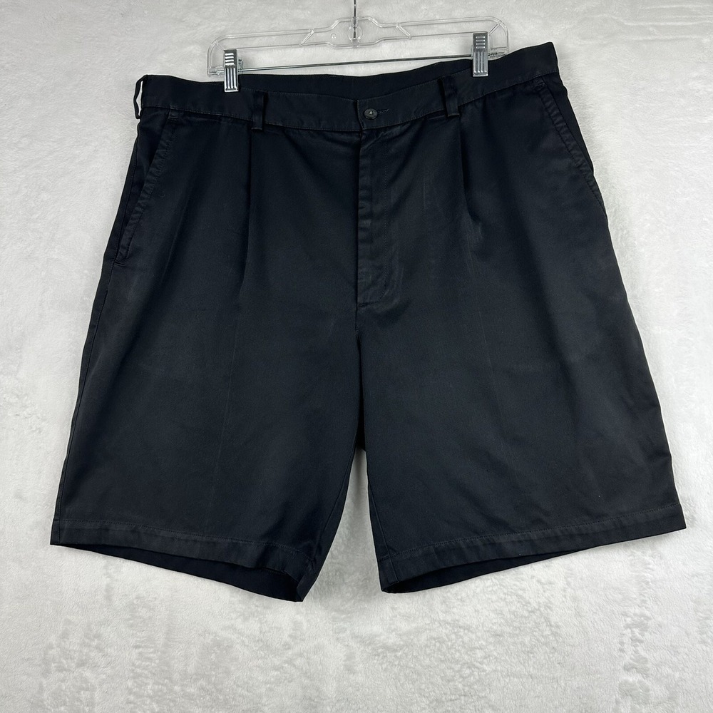 Nike Golf Fit Dry Shorts Flat Front Black Pleated Front EUC